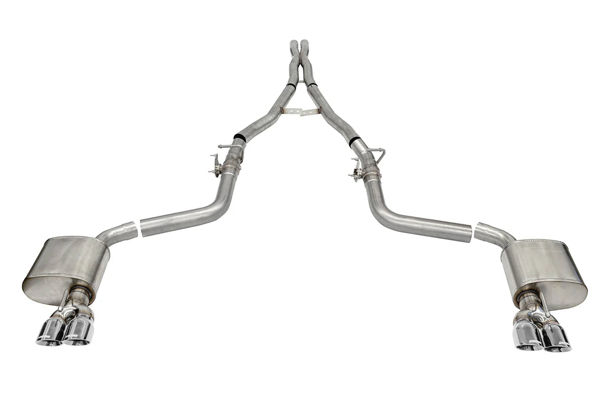 Corsa 2015-2023 Dodge Challenger Hellcat Dual Rear Exit Extreme Exhaust w/ 3.5in Black Tips