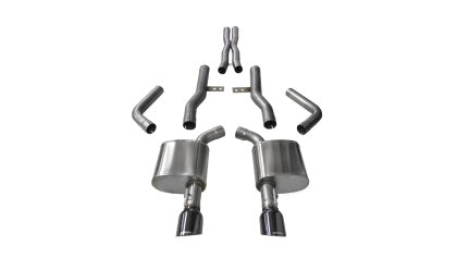 Corsa 2015-2023 Dodge Charger SRT/Scat Pack/R/T 6.4L Black Xtreme Cat-Back Exhaust